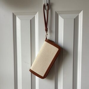 a new day Cream and Brown Wristlet